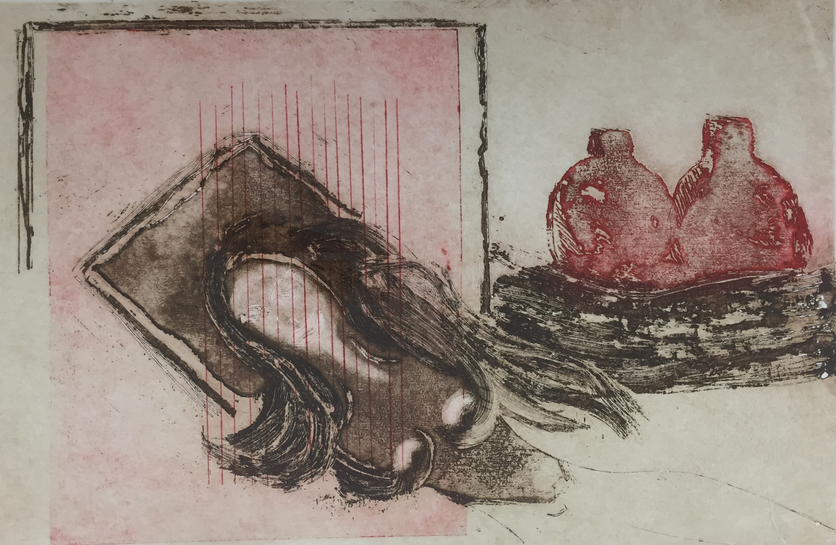 Jan Montyn - kleurenets, 'Roumpha I, behind the red bamboo', 1991 (KLEINE OPLAGE!) kopen? Bied vanaf 179!