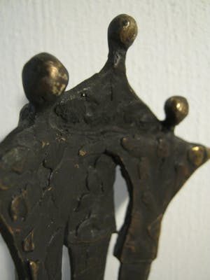Brons (Onbekend) - Sculptuur - "Schouder aan Schouder" - gesigneerd kopen? Bied vanaf 60!
