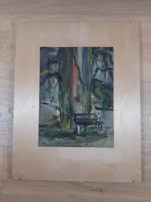 Willy Rams - Boom - Olieverf op paneel kopen? Bied vanaf 25!