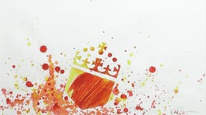 Niet of onleesbaar gesigneerd - Aquarel, acrylverf en krijt op papier, Zonder titel - Ingelijst kopen? Bied vanaf 1!