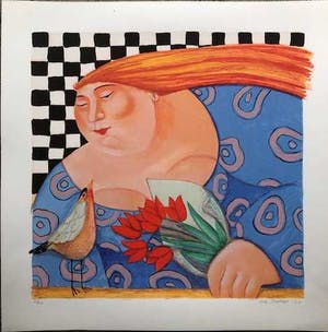 Ada Breedveld - Zeefdruk. Titel, "Hiep, Hiep, Hoera" . kopen? Bied vanaf 50!
