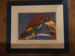 Walasse Ting - 2 papegaaien kopen? Bied vanaf 315!