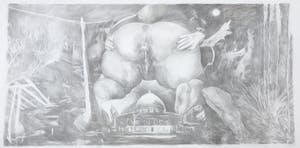 Paul van Dongen - Houtskooltekening, Zonder titel (Zeer groot) kopen? Bied vanaf 1!