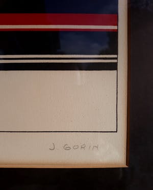 Jean Gorin - Geometrisch abstracte compositie, litho (ingelijst) kopen? Bied vanaf 160!