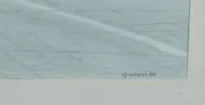 Willem Bom - Potloodtekening, Villa Mignon Noordwijk - Ingelijst kopen? Bied vanaf 1!