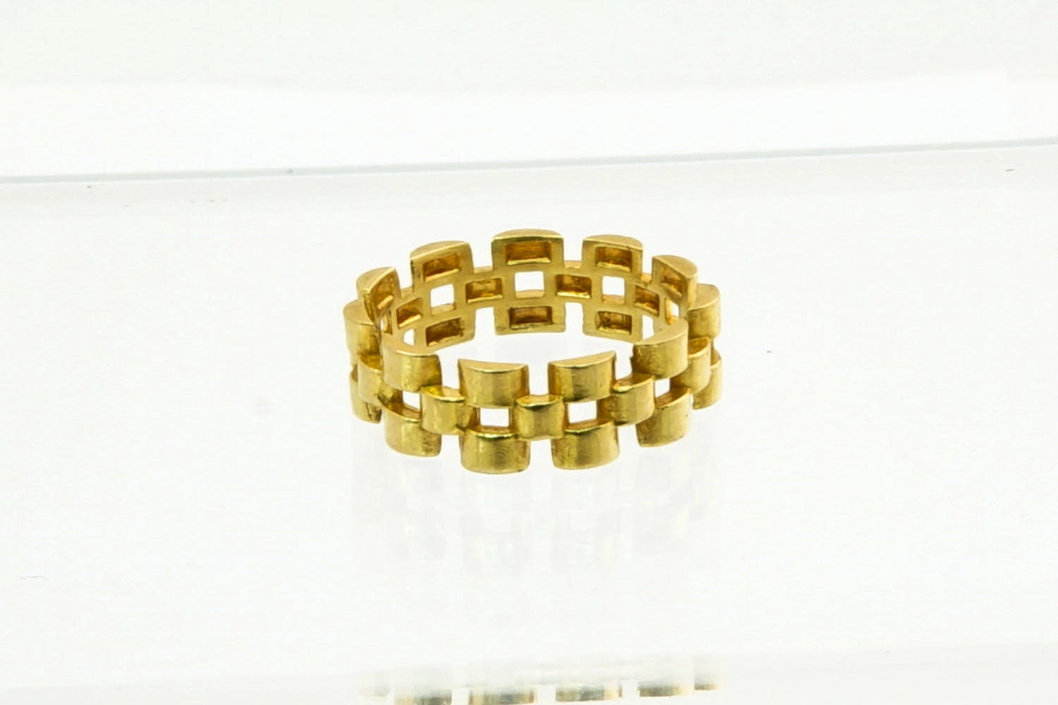 45-  Klein model 18Krt geel gouden Rolex stijl ring - kinder of damesmaat kopen? Bied vanaf 160!