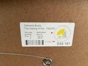 Clemens Briels - Zeefdruk Nr. 194 - The closing of the - Ingelijst kopen? Bied vanaf 150!
