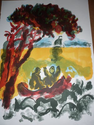 Jan Sierhuis - Litho, zonder titel kopen? Bied vanaf 50!