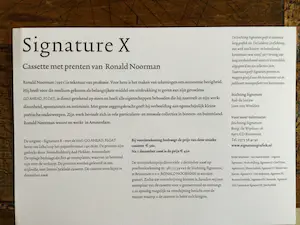Ronald Noorman - Go ahead, float, Signature X, cassette met zes litho's kopen? Bied vanaf 400!