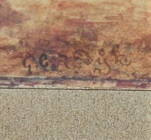 Niet of onleesbaar gesigneerd - ingelijste gesigneerde aquarel - boerenhoeve met figuren, 18/19e Eeuw kopen? Bied vanaf 1!