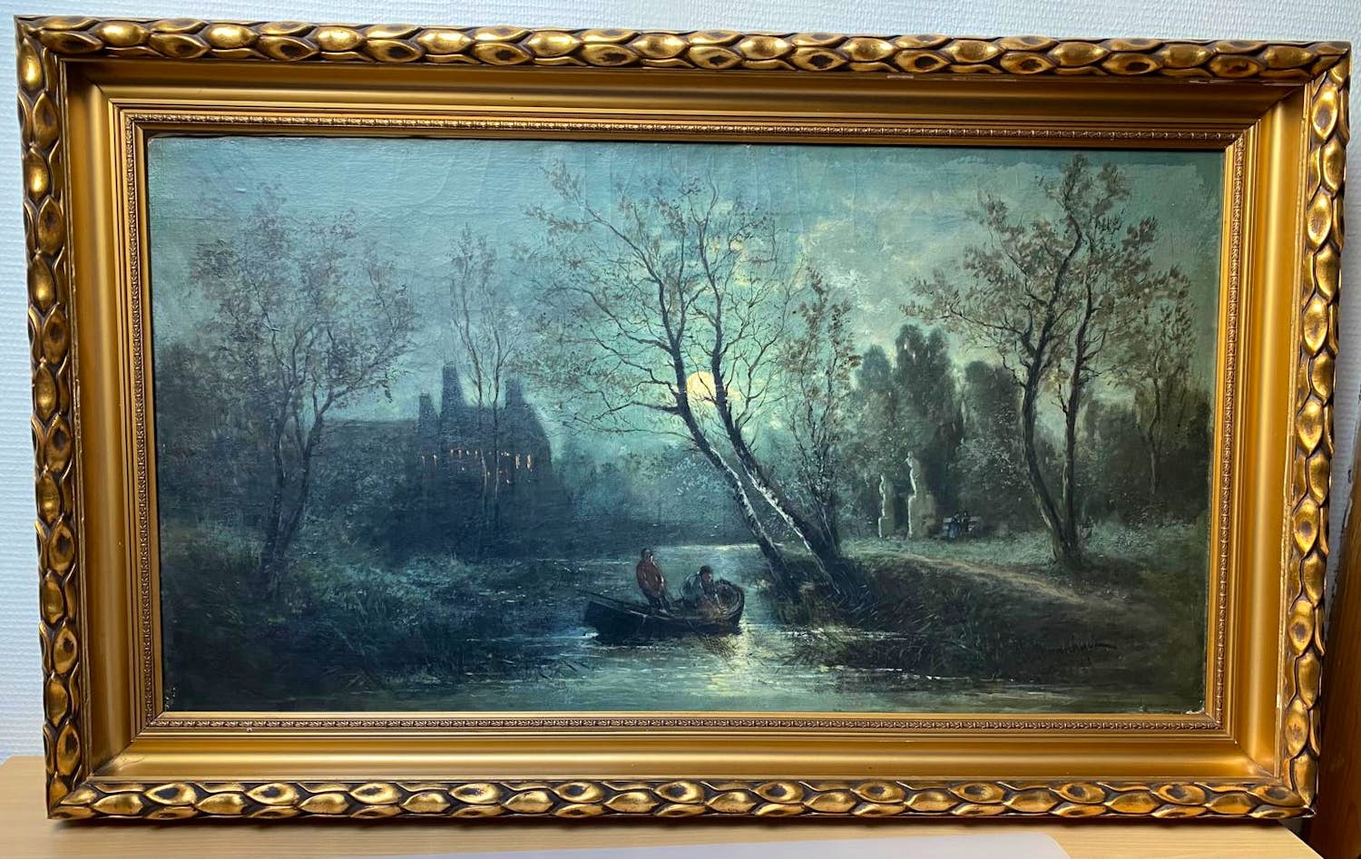 Edward Moerenhout - landschap bij maanlicht kopen? Bied vanaf 75!