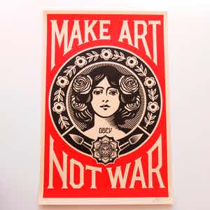 Shepard Fairey - Make Art, Not War verkocht voor € 1!