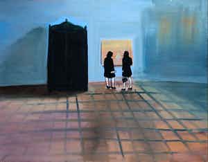 Ronald Versloot - Olieverf op doek, Looking for trouble verkocht voor € 300!