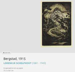 Lodewijk Schelfhout - Le montagne, droge naald ets (2e staat) kopen? Bied vanaf 150!