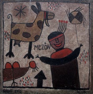 Ferenc Gogos - Olieverf op paneel: Mezon - 1973 kopen? Bied vanaf 299!