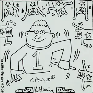 Keith Haring - Gesigneerd kleurboek - Ingelijst kopen? Bied vanaf 1!