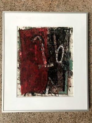 Anthonie Mandos - 'Voorhang' / handgesigneerd - ingelijst in Barth lijst & Passepartout / 1992 kopen? Bied vanaf 50!