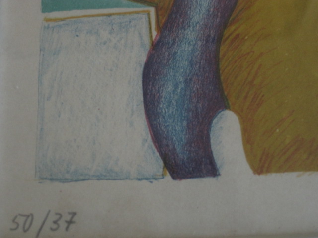 Jorg Reme - vroeg (1969) gesigneerd Litho van zijn "KunstFiguur"  kopen? Bied vanaf 1!