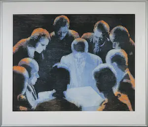 Jacomijn den Engelsen - Houtsnede, What's new? - Ingelijst (Zeer Groot) kopen? Bied vanaf 70!