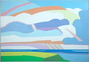 Paul Overhaus - Olieverf op doek, Wolken - Ingelijst (Zeer Groot) verkocht voor € 150!