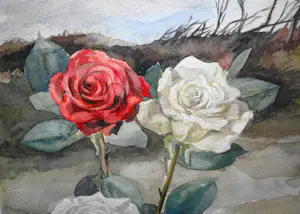 Buy Aart van Dobbenburgh - zeldzame aquarel van 4 rozen? Bid from 250!
