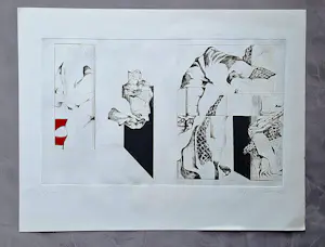 Gerti Bierenbroodspot - Grote kleuren Ets "Labyrinth"- 1970 - beperkte oplage (100) kopen? Bied vanaf 59!