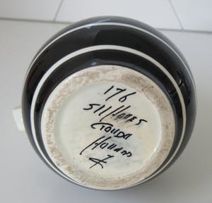 Niet of onleesbaar gesigneerd - Platelen Kannetje Jonker Gouda decor Silhouet kopen? Bied vanaf 1!