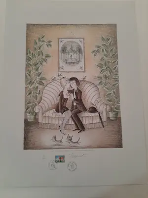 Raymond Peynet - Litho, Titel, de dichter kopen? Bied vanaf 45!