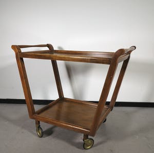 Niet of onleesbaar gesigneerd - Hout, Vintage Theewagen kopen? Bied vanaf 1!