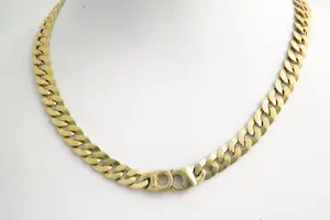 198 - Behoorlijk zwaar (53.9gr) geel-gouden "Gourmet" collier - 18 karaat kopen? Bied vanaf 1970!