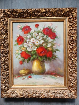 Harry Koolen - Bloemstilleven in koperen pot. kopen? Bied vanaf 149!