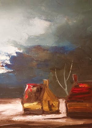 Paul Permeke - landschap met boerderijen kopen? Bied vanaf 695!