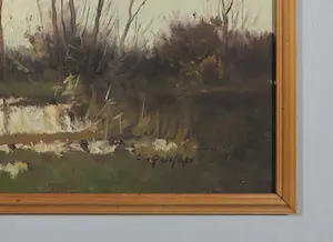 Conrad van Reken - Olieverf op doek, Landschap kopen? Bied vanaf 90!