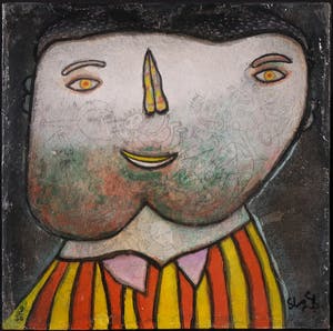 Shahid Parvez - Zeefdruk, Tenue (op spieraam) kopen? Bied vanaf 40!