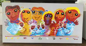 Ad Verstijnen - Ad Verstijnen - Feest! Groot 140x70 cm verkocht voor € 175!