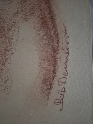 Bob Denneboom - Bob Denneboom - Expressief vrouwelijk naakt - houtskool op board - 100cm kopen? Bied vanaf 85!