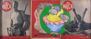 Jan Bollaert - Acryl op papier, Match II Hippo - Ingelijst (Groot) kopen? Bied vanaf 50!