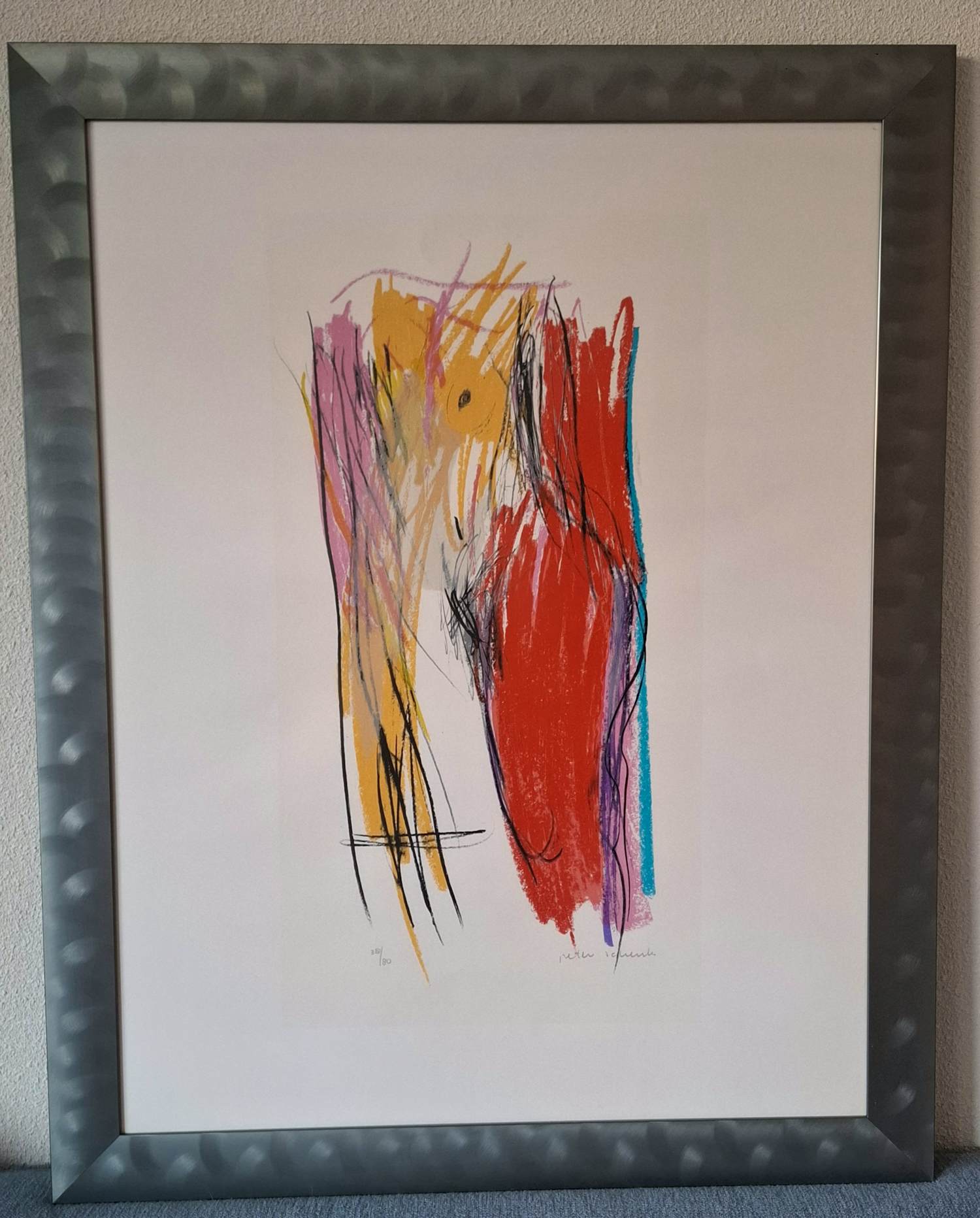 Buy Peter Schenk - Zeefdruk, in mooie lijst, handgesigneerd? Bid from 75!