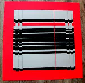 Sonja Vincent-Nienhuis - Zeefdruk: Geometrische compositie - 1975 verkocht voor € 40!
