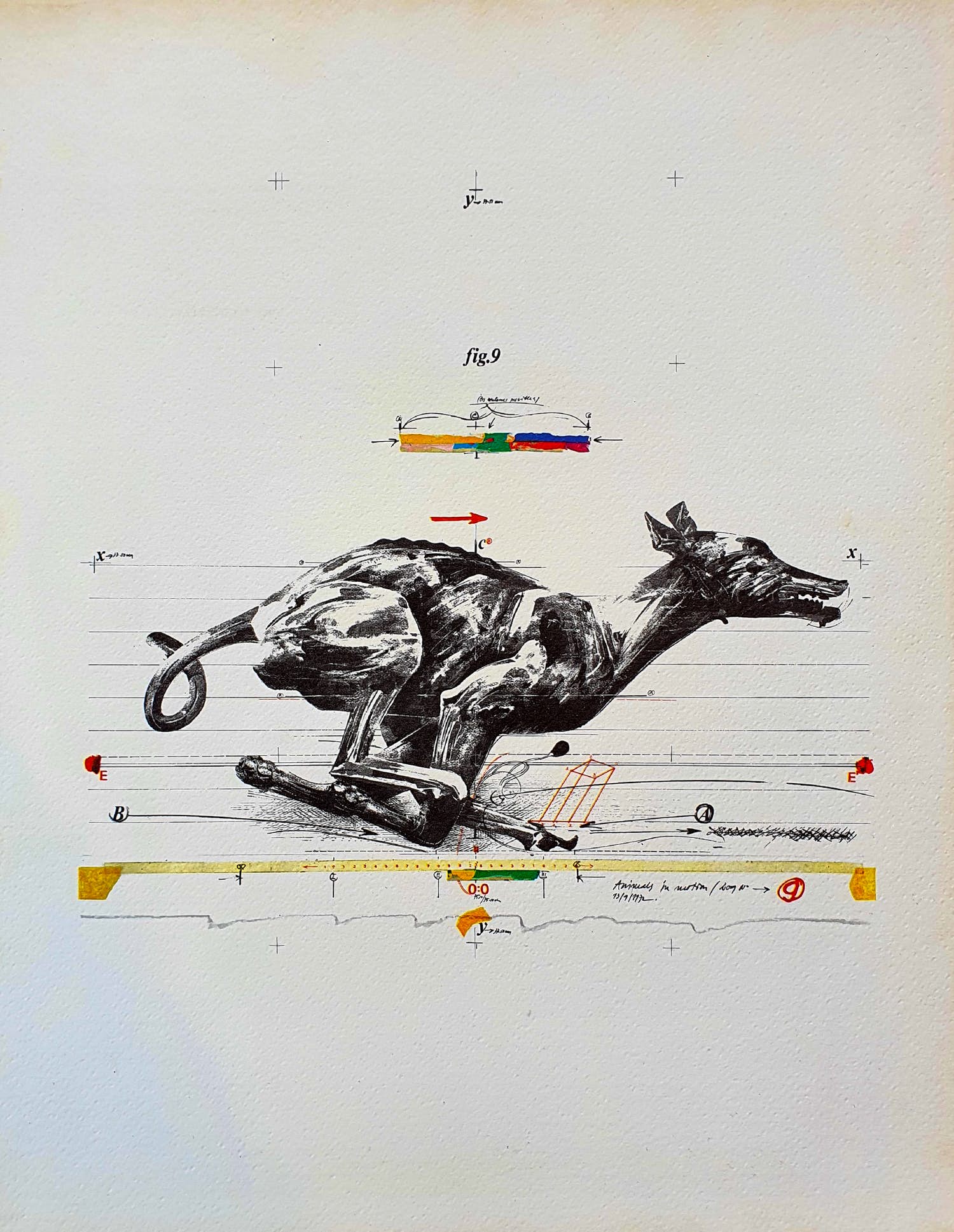 Vladimir Velickovic - Animals in motion / dog no. 9 verkocht voor € 25!