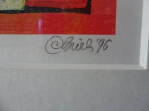 Clemens Briels - Zeefdruk, titel. 'Woman with Umbrella". kopen? Bied vanaf 75!