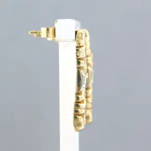 14k bicolour gouden oorhangers - 3.4 gram - 2.1 cm x 6.0 mm kopen? Bied vanaf 260!