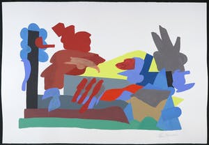 Henri Plaat - Gouache op papier, Zonder titel (Groot) kopen? Bied vanaf 1!