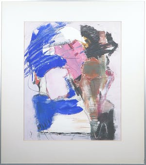 Marth Hofland - Acryl op papier, Zonder titel - Ingelijst kopen? Bied vanaf 1!