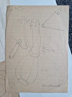 Adrien Mertens - Verzameling van 5 schetsen/tekeningen voor latere sculpturen - gesigneerd kopen? Bied vanaf 1!