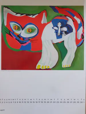 Karel Appel - JAARKALENDER 1976 / 12 KLEUROFFSET / VERZAMELOBJECT kopen? Bied vanaf 1!