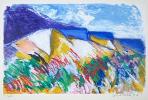Jan Cremer - Zeefdruk, Montagne Sainte Victoire kopen? Bied vanaf 150!
