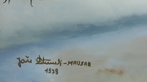 Joze Peternelj-Mausar - Achterglasschildering, Winters tafereel - Ingelijst kopen? Bied vanaf 1!