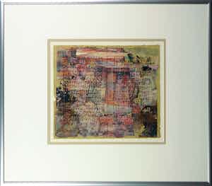 Jenny Das - Collage, Zonder titel - Ingelijst verkocht voor € 50!