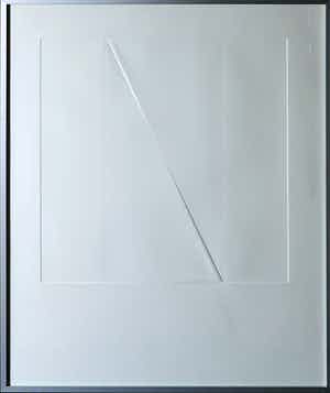 Harry van Kuyk - Reliëfdruk, Zonder titel - Ingelijst verkocht voor € 50!